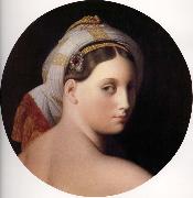 Jean-Auguste Dominique Ingres Tete de la grande odalisque couchee oil painting artist